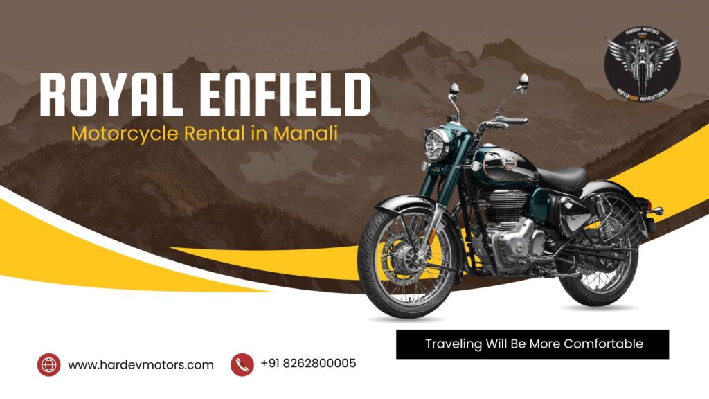 renting a Royal Enfield in manali